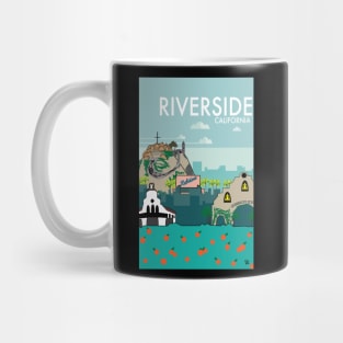 Riverside, California Destination Travel Poster Mug